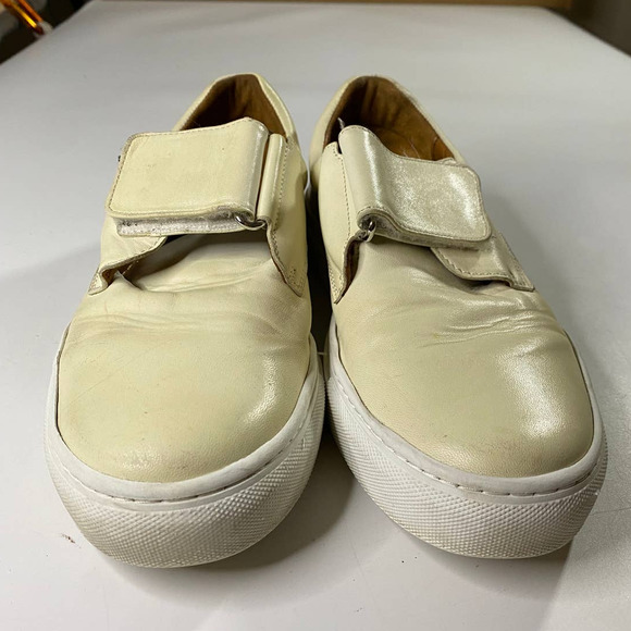 RARE Rachel Comey Flix Leather Skate Sneakers Strap Women's 38 US 8 Cream - Picture 2 of 8